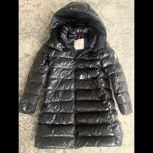 Moncler Girls Moka hooded Black coat